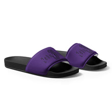 Load image into Gallery viewer, Men’s slides (Black &amp; Purple)
