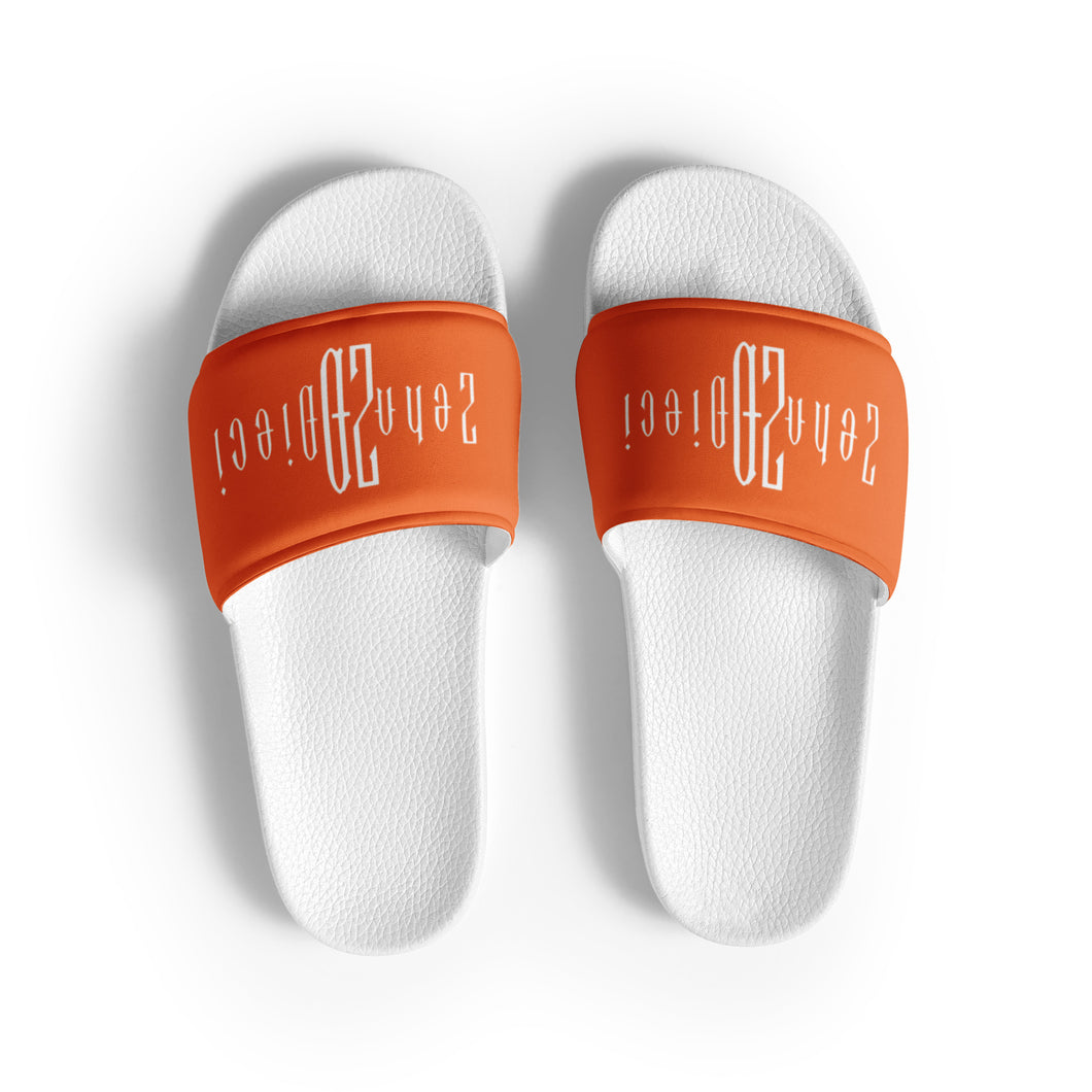 Men’s slides (White & Orange)