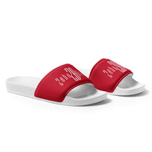 Load image into Gallery viewer, Men’s slides (White &amp; Red)
