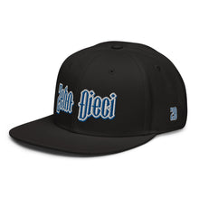 Load image into Gallery viewer, Snapback Hat (Black w/Royal Blue &amp; White)
