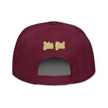 Load image into Gallery viewer, Snapback Hat (Burgundy w/Gold &amp; White)
