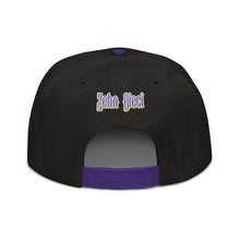 Load image into Gallery viewer, &quot;Monarch&quot; Snapback Hat (Black &amp; Purple)
