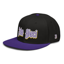 Load image into Gallery viewer, &quot;Monarch&quot; Snapback Hat (Black &amp; Purple)
