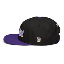 Load image into Gallery viewer, &quot;Monarch&quot; Snapback Hat (Black &amp; Purple)
