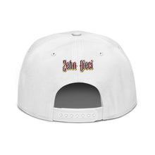 Load image into Gallery viewer, Snapback Hat (White w/Maroon, White, &amp; Gold)
