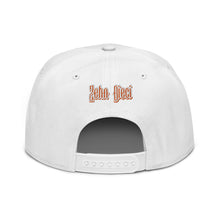 Load image into Gallery viewer, Snapback Hat (White &amp; Orange)
