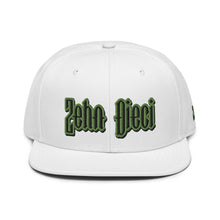 Load image into Gallery viewer, Snapback Hat (White w/Black &amp; Green)
