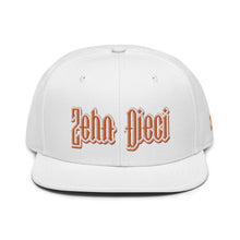 Load image into Gallery viewer, Snapback Hat (White &amp; Orange)
