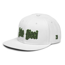 Load image into Gallery viewer, Snapback Hat (White w/Black &amp; Green)
