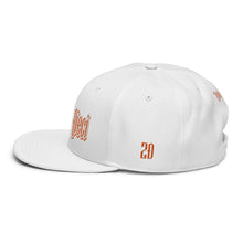 Load image into Gallery viewer, Snapback Hat (White &amp; Orange)
