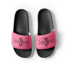 Load image into Gallery viewer, Women&#39;s slides (Black &amp; Tickle Me Pink)
