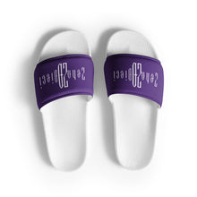 Load image into Gallery viewer, Women&#39;s slides (White &amp; Indigo)
